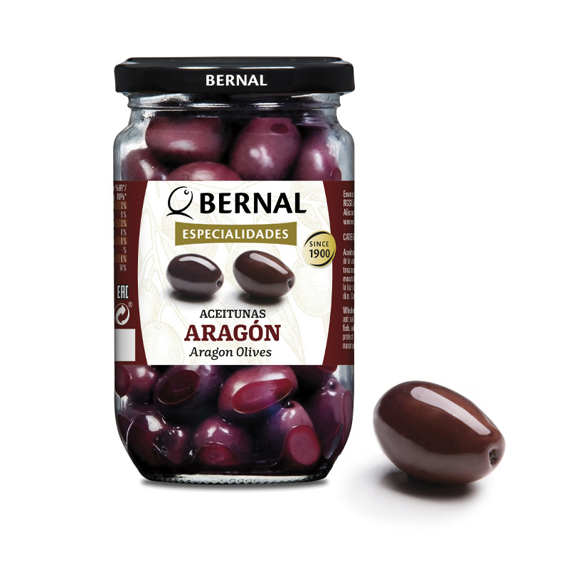 ОЛИВКИ АРАГОН В РАССОЛЕ С/К, 300 Г