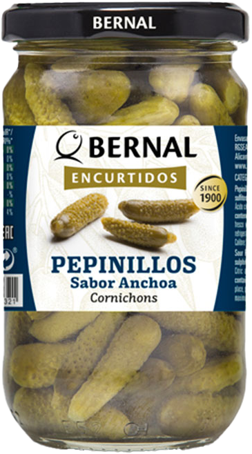 КОРНИШОНЫ В АНЧОУСНОМ РАССОЛЕ 300 г