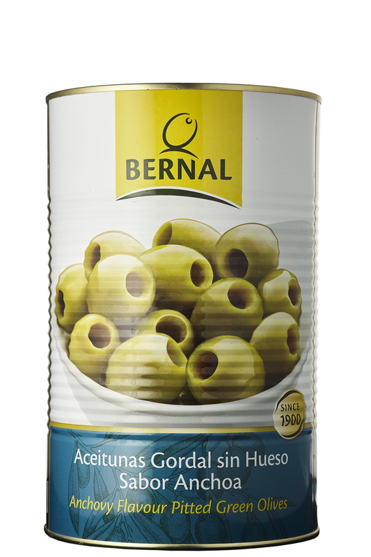 ОЛИВКИ ГОРДАЛЬ КРУПНЫЕ В АНЧОУСНОМ РАССОЛЕ, Б/К, 4,15 КГ